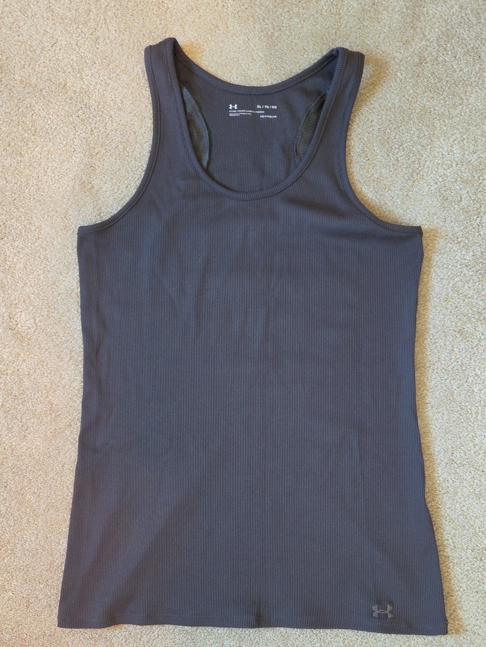 Under Armour Women's Dark Charcoal Ribbed Tank Top